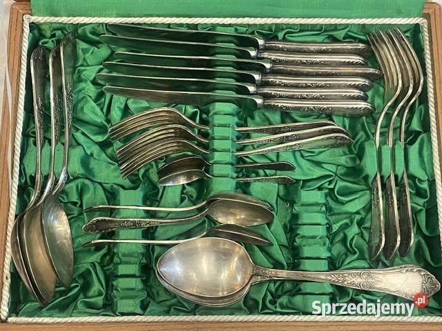 Zestaw zabytkowych sztućców platerowanych Fraget Kraków