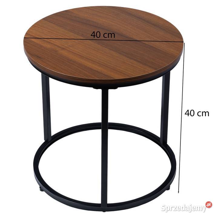 Nowoczesne stoliki kawowe okrągłe zestaw 2w1 wielkopolskie sprzedam