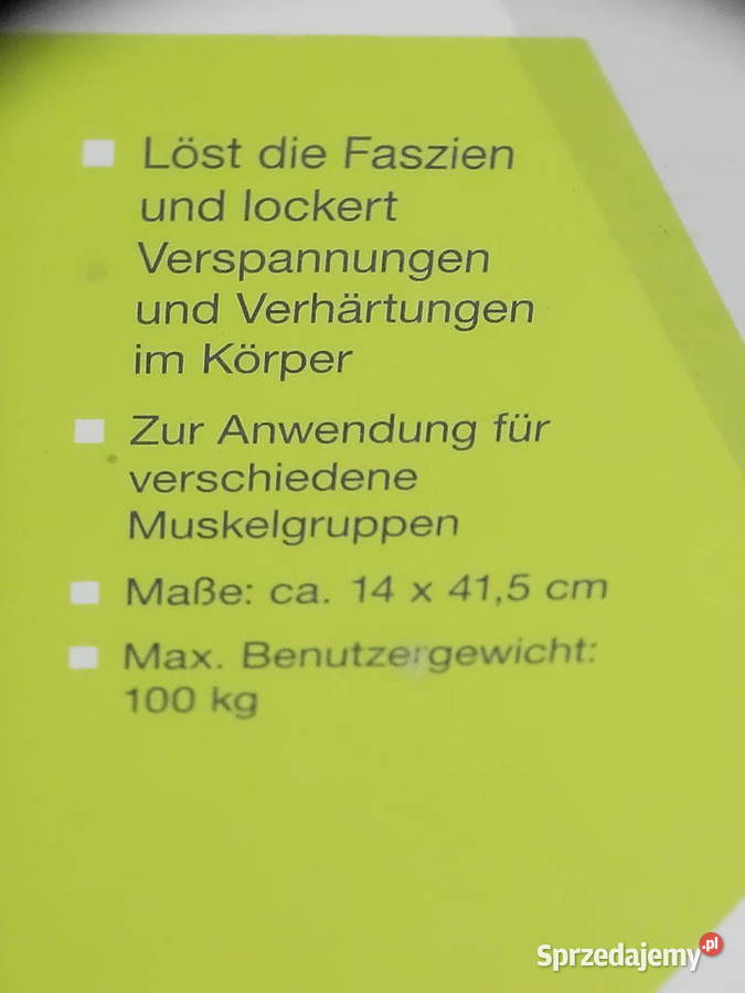 Nowy Wałek Do Masażu Fascji Topfit Z Wafelkową Sprzęt i urządzenia do masażu lubelskie Biłgoraj sprzedam