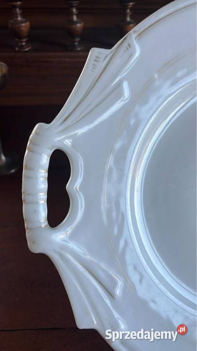 Patera z motylem i kwiatami Biała porcelanka 95 Gdańsk
