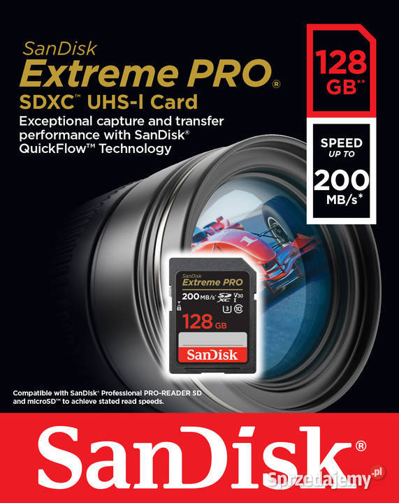 Karta SanDisk EXTREME PRO SDXC 128 GB 20090 MBs mazowieckie Przysucha