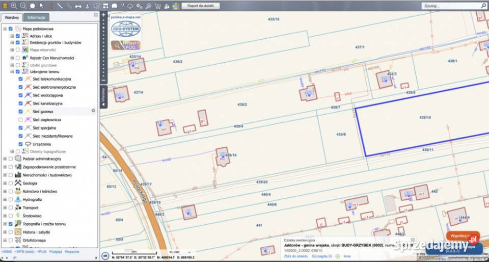 Cicha dzialka budowlana pod Warszawa PKP 1122m2 Budy-Grzybek