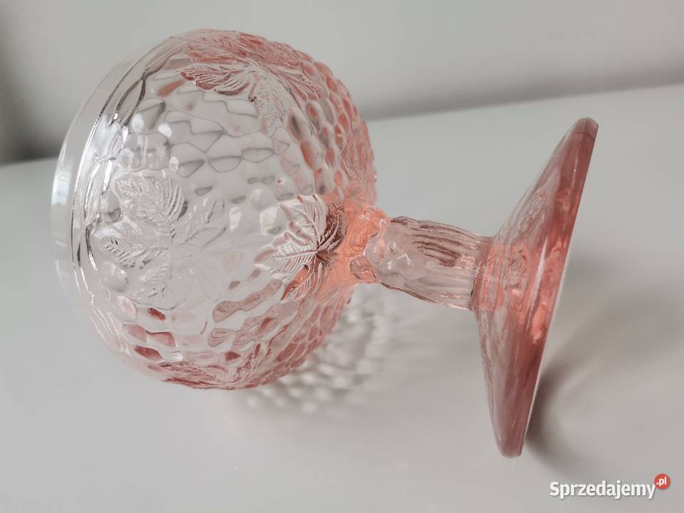 Stara różowa cukierniczka pucharek Winogrona HSG Porcelana i szkło śląskie sprzedam