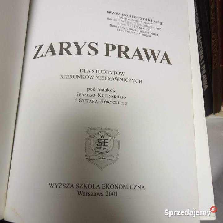 Zarys prawa podręczniki używane antykwariaty Antykwariat Warszawa