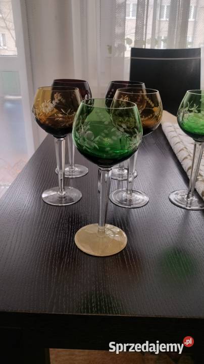 Kieliszki szkło barwione 6 Żyrardów