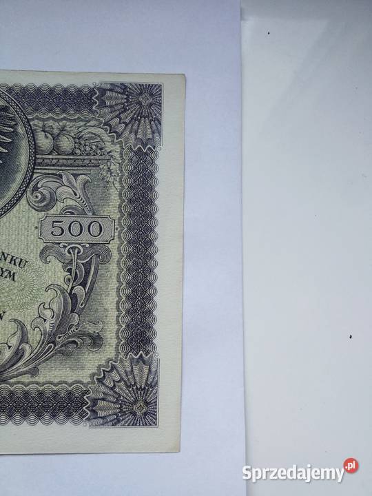 Polska banknot 500 1919 Kosciuszko Poznań