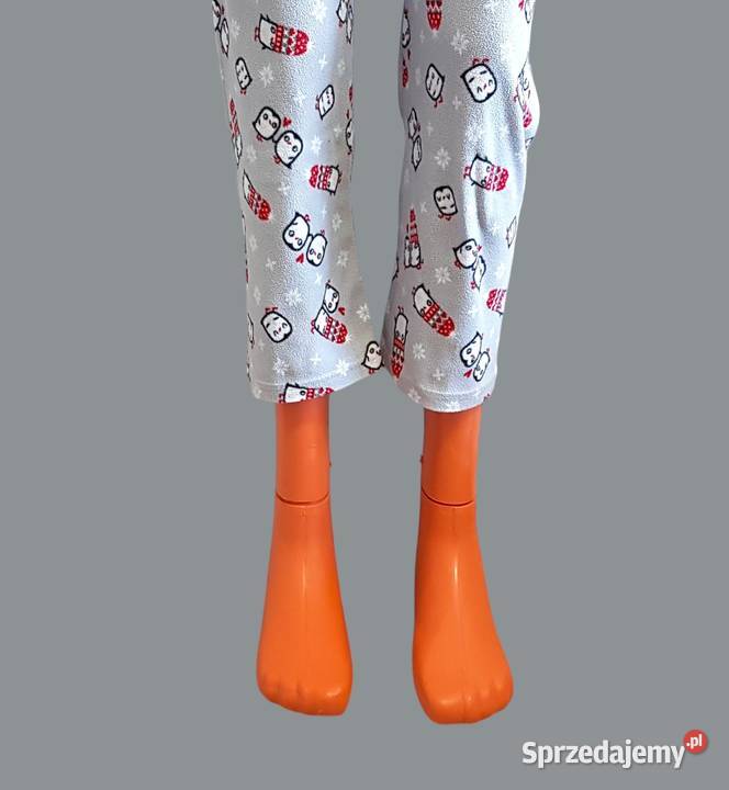 Spodnie piżamowe dziecięce polarowe szare 34XS 14 lat+ Chrzanów