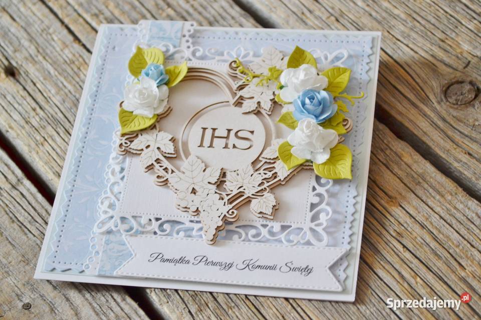 Kartka na Komunię ręcznie robiona różne wzory Słupsk