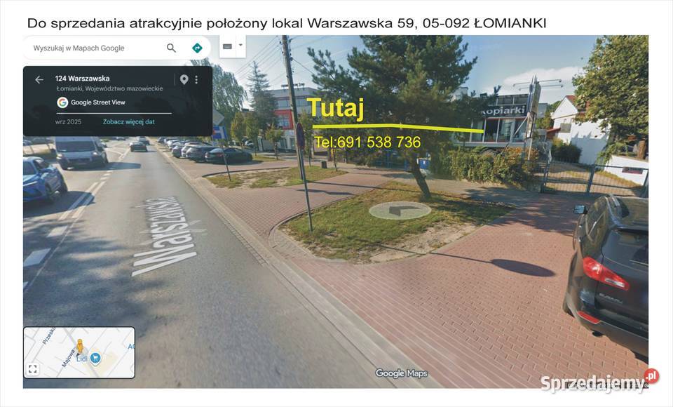 Sprzedam LOKAL UŻYTKOWY Łomianki Centrum