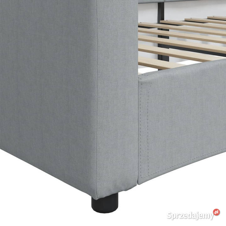 Sofa z funkcją spania jasnoszara obita tkaniną Warszawa sprzedam