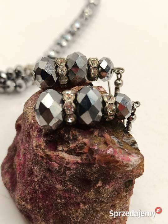 Zestaw biżuterii błyszcząca piękne szlify Zamość