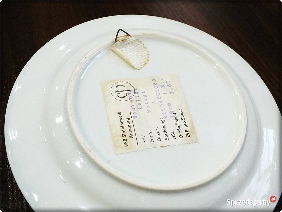 Muzealny Talerz na ścianę z przepisem na Zupę