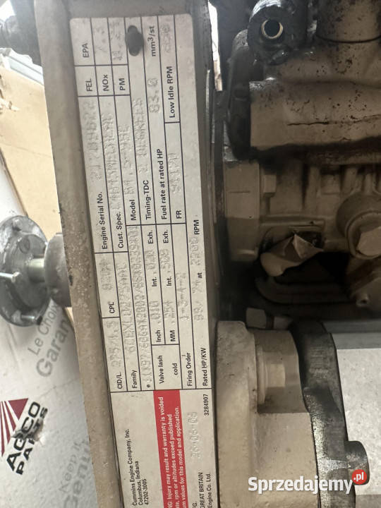 Silnik Cummins B45 Cummins 4bt Mecelac mtx12