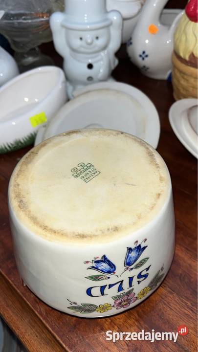 Puzderko pojemnik Na śledzie Sygnowany Gdańsk