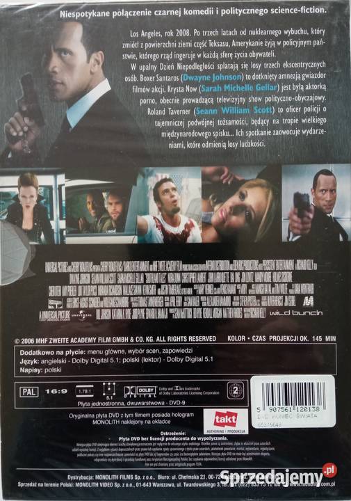Koniec świata DVD Dwayne Johnson FOLIA Łódź