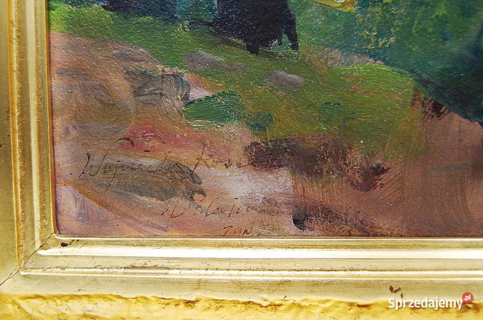 Wojciech Kossak 1856 1942 obraz Park w Wilanowie Poznań
