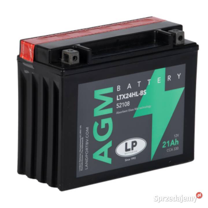 Akumulator 21Ah 330A Landport AGM LTX24HLBS Akumulatory motocyklowe Łódź sprzedam