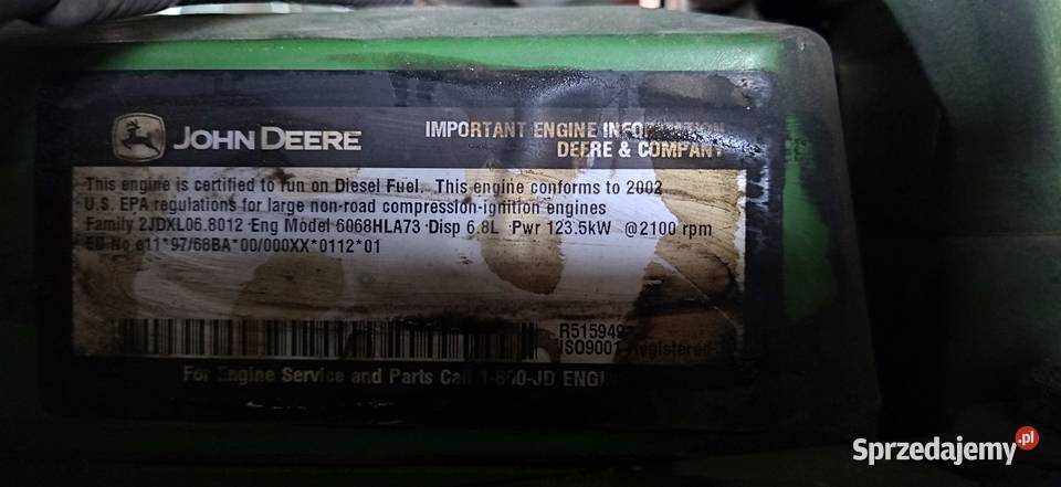 John Deere 6920 pneumatyka PW 50 h pompa 6820 Pneumatyczne siedzenie Sierpc