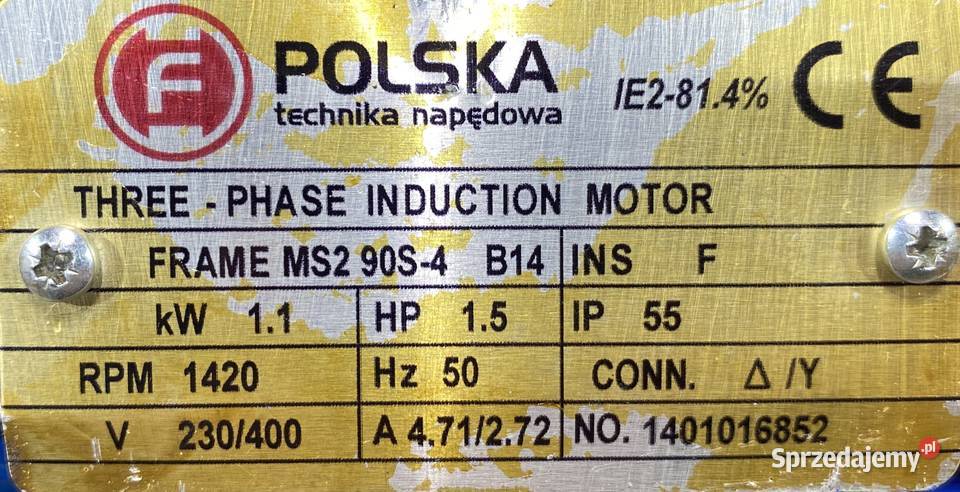 silnik elektryczny 11kW 1420obr 3fazowy IE2 Silniki Pigża