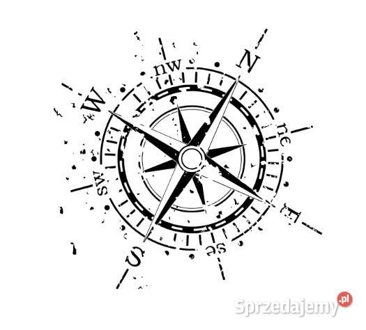 Naklejka kompas kierunki geograficzne Biuro Kamionna sprzedam