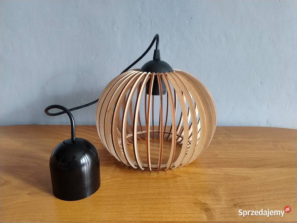 NOWA Lampa sufitowa wisząca BOHO z drewnianym śląskie Blachownia