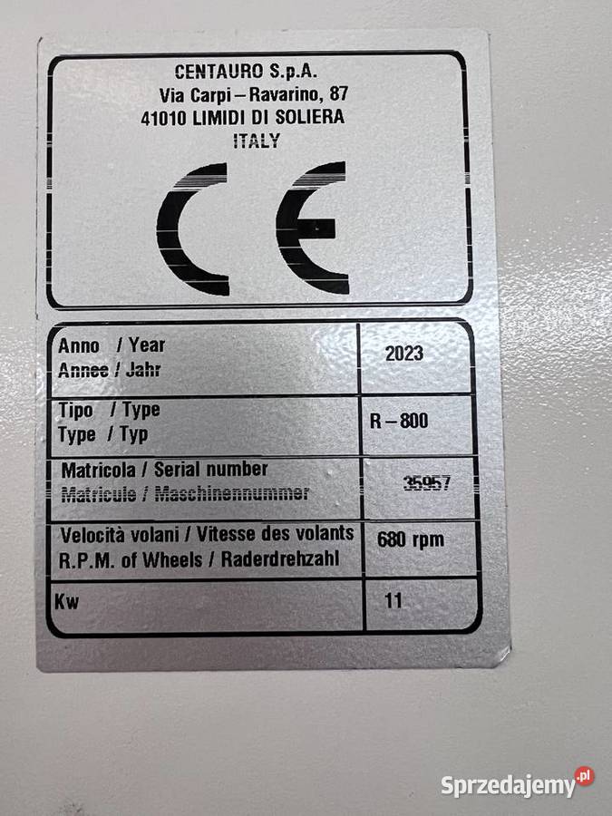 Piła do rozkroju lameli CENTURO R800 posuw Łabuńki Pierwsze sprzedam