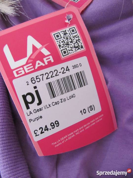 Bluza fitness z kapturem fioletowa LAGEAR Zamość