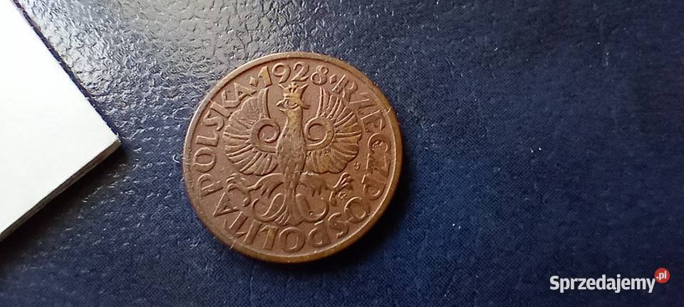 Stare monety 2 grosze 1928 2RP Polska piękna Lesko