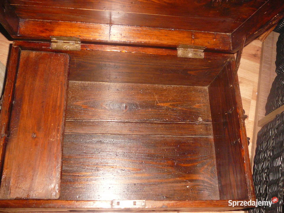 Stara drewniana skrzynia kufer 1897 Wrocław