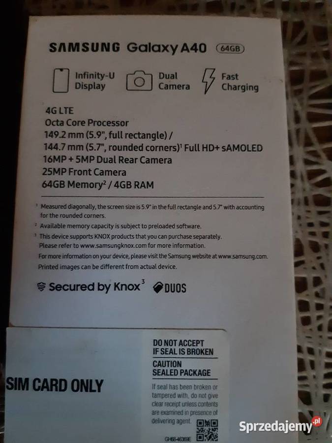 Sprzedam samsunga A 40 Samsung Pabianice sprzedam