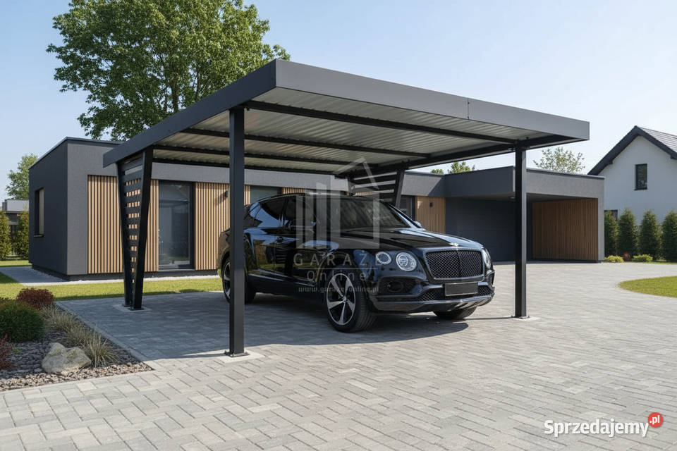 Carport V PREMIUM 5x55m Wypełnienie panelami Elbląg