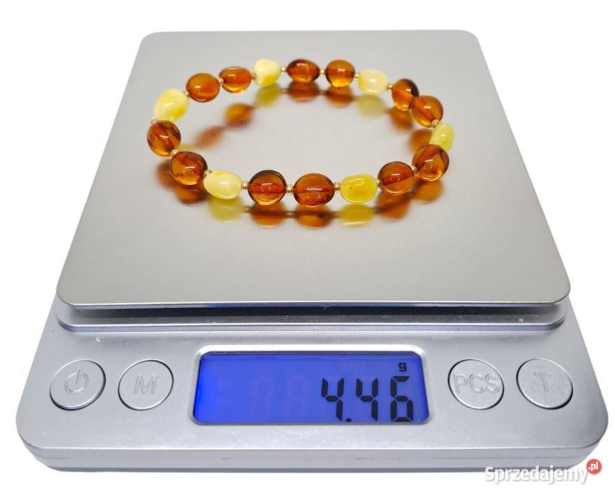 Bransoletka BURSZTYN bałtycki fasolka cytryna Bransoletki Biżuteria mazowieckie Warszawa