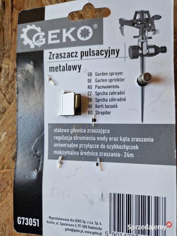 Zraszacz pulsacyjny metalowy Geko G73051 Głogowa