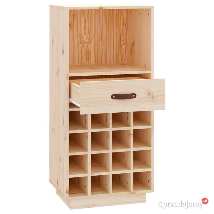 Szafka na wino czarny 45x34x100 lite drewno Dom i Ogród Warszawa