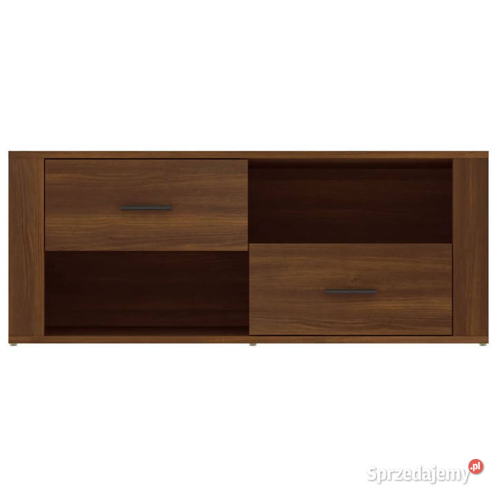 Szafka pod telewizor brązowy dąb 100x35x40