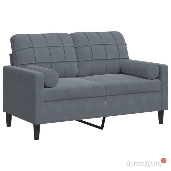 2osobowa sofa z poduszkami ciemnoszara 120 mazowieckie Warszawa