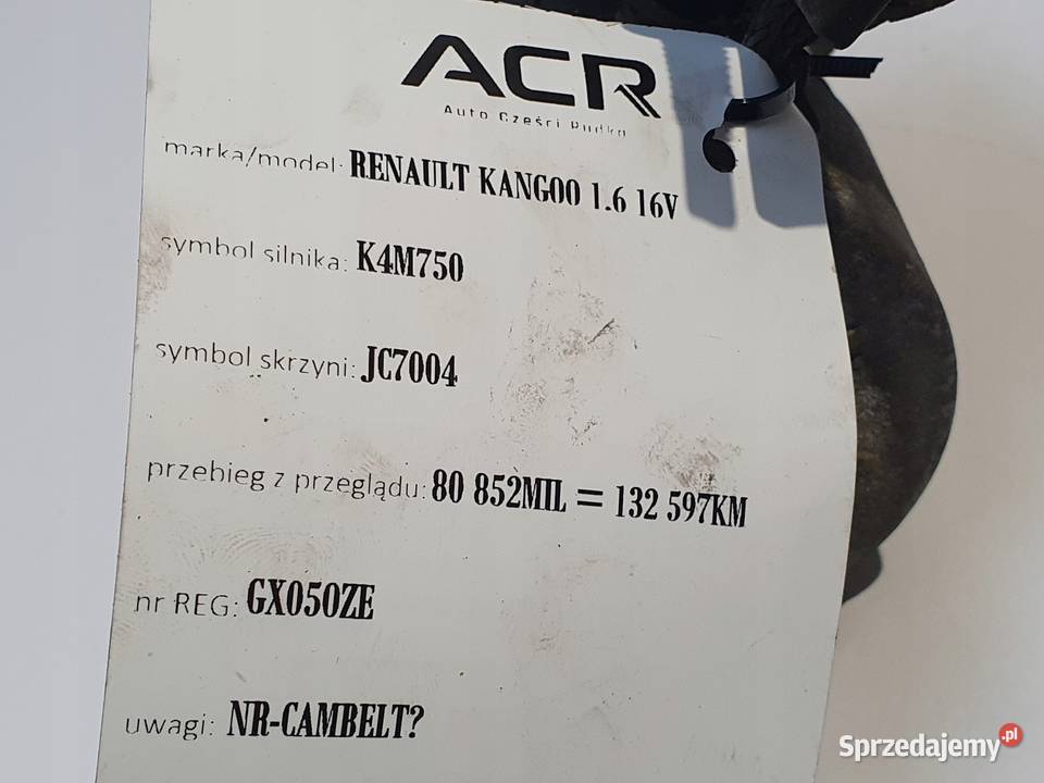 ROZRUSZNIK Renault Kangoo 16 16V oryginał VALEO