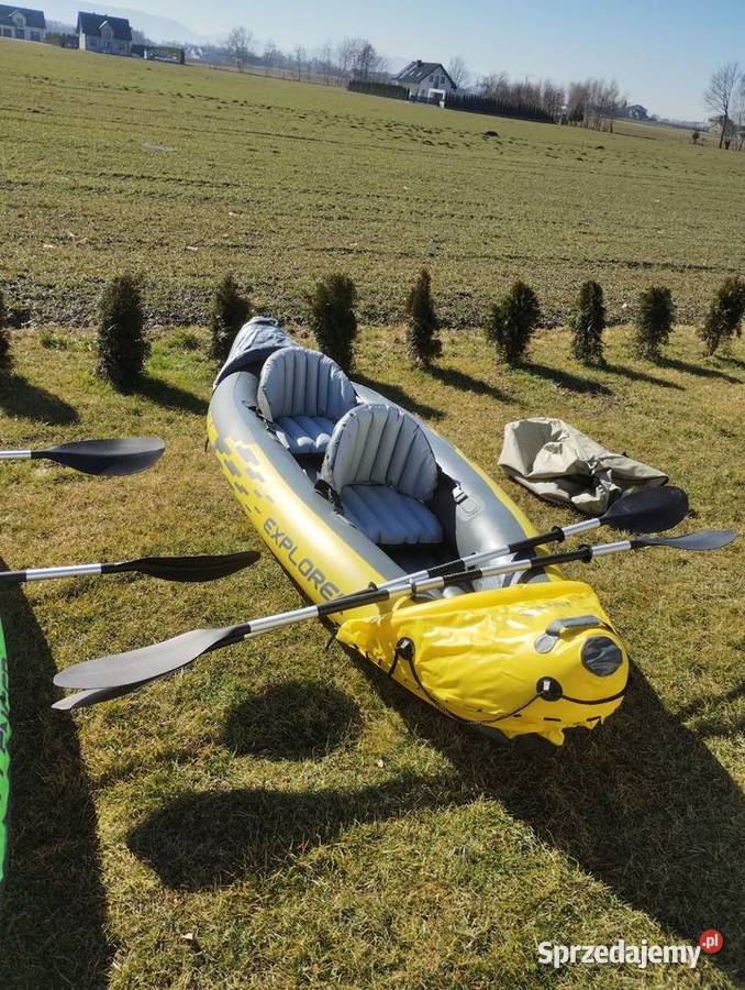 Kajak Explorer K2 z wiosłami i pompką Sport i Wypoczynek Zasole Bielańskie
