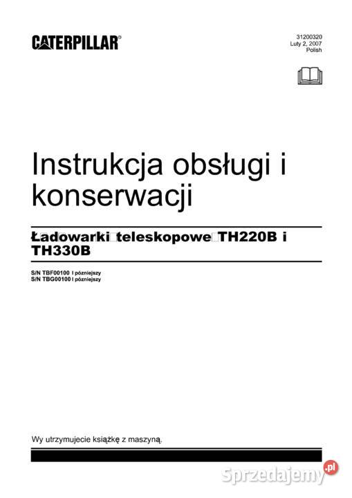 Instrukcja obsługi DTR ładowarka teleskopowa CAT Poradniki, albumy i reportaże