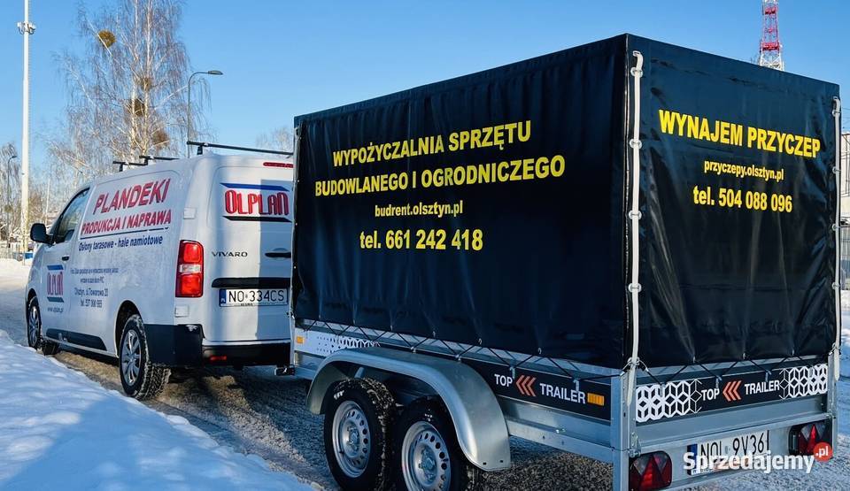 Plandeka na przyczepki ze stelażem na wymiar warmińsko-mazurskie