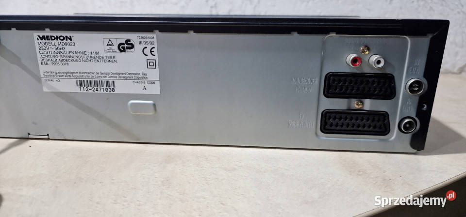 Medion VideoVHS 6 głowic MD 9023 MD9023 VHS Magnetowidy Międzychód sprzedam