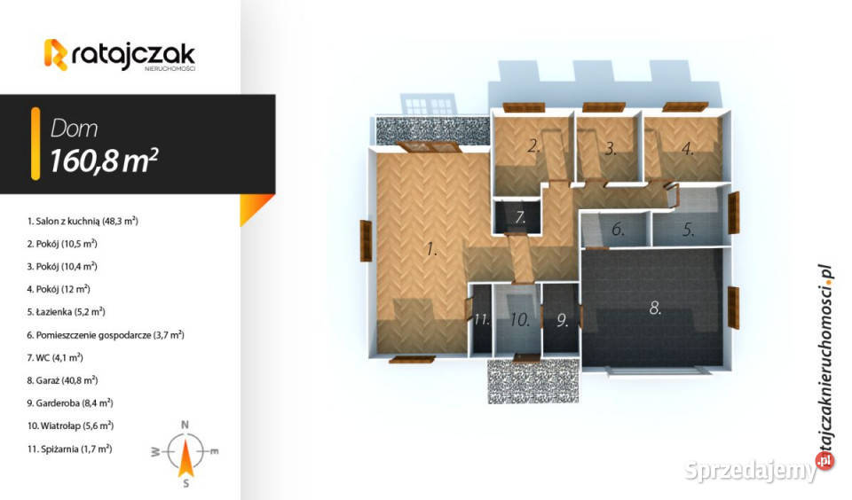 Sprzedam dom wolnostojący 1608m2 Kaczki Parkowa Rok budowy 2025