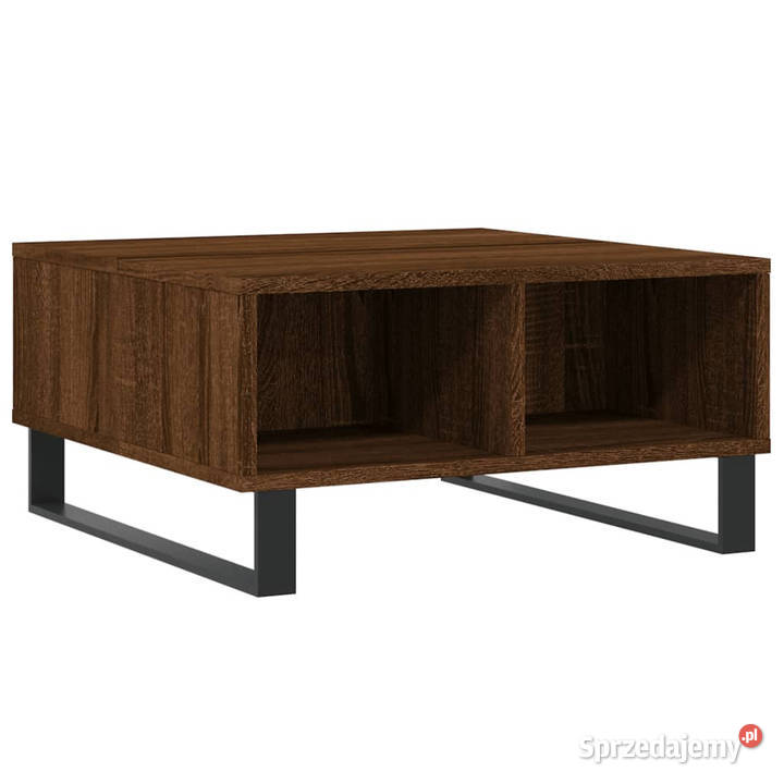 Stolik kawowy brązowy dąb 60x60x30 WM827051