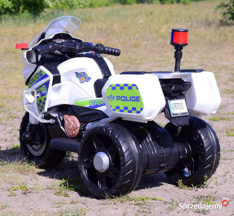 BAWIBUS motor POLICYJNY Z KOGUTEM dzieci pojazd Myszków