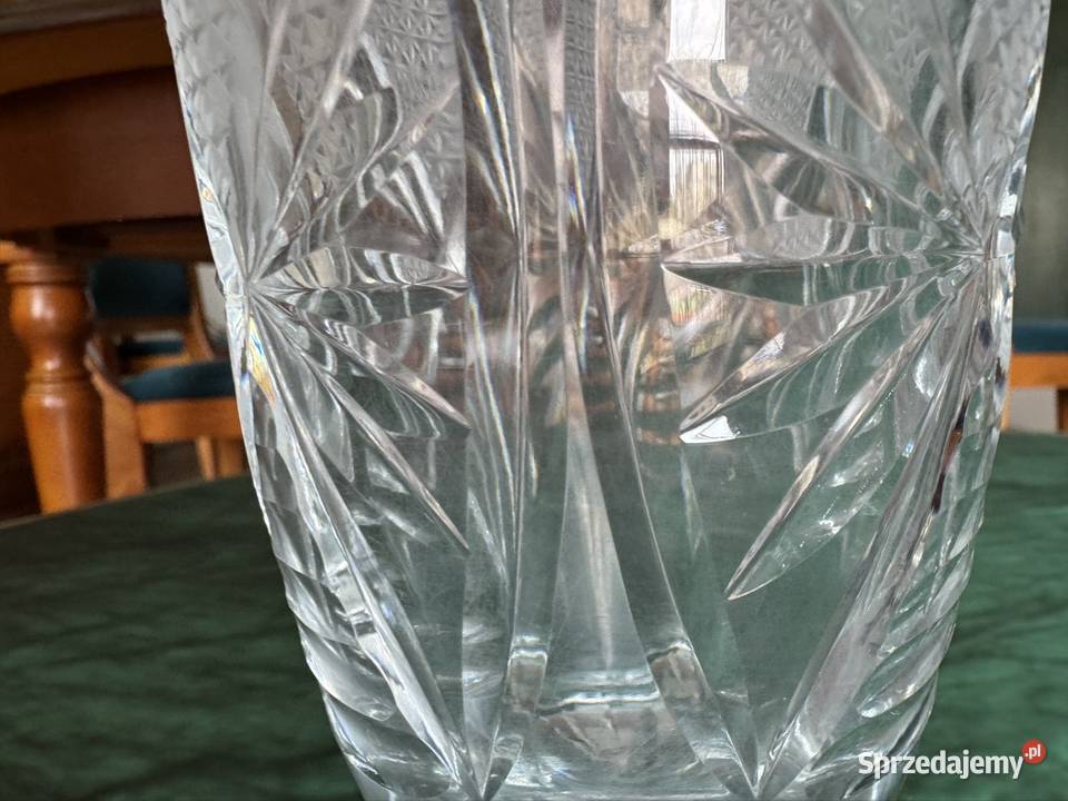 Wazon kryształowy z czasów PRL Vintage kolekcja Częstochowa