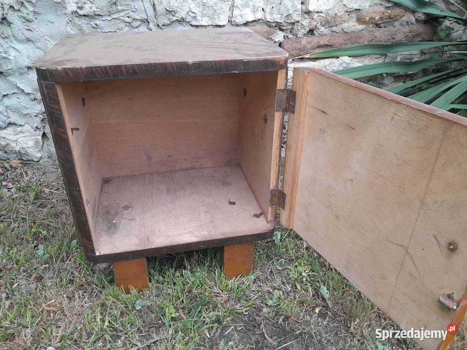 Stara szafka nocna do renowacji zabytek PRL Dąbrowa Górnicza