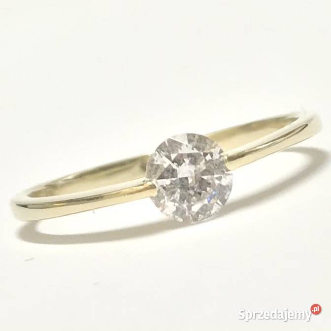 Złoty PIERŚCIONEK 585 14K cudowny KAMIEŃ r15 mazowieckie Warszawa