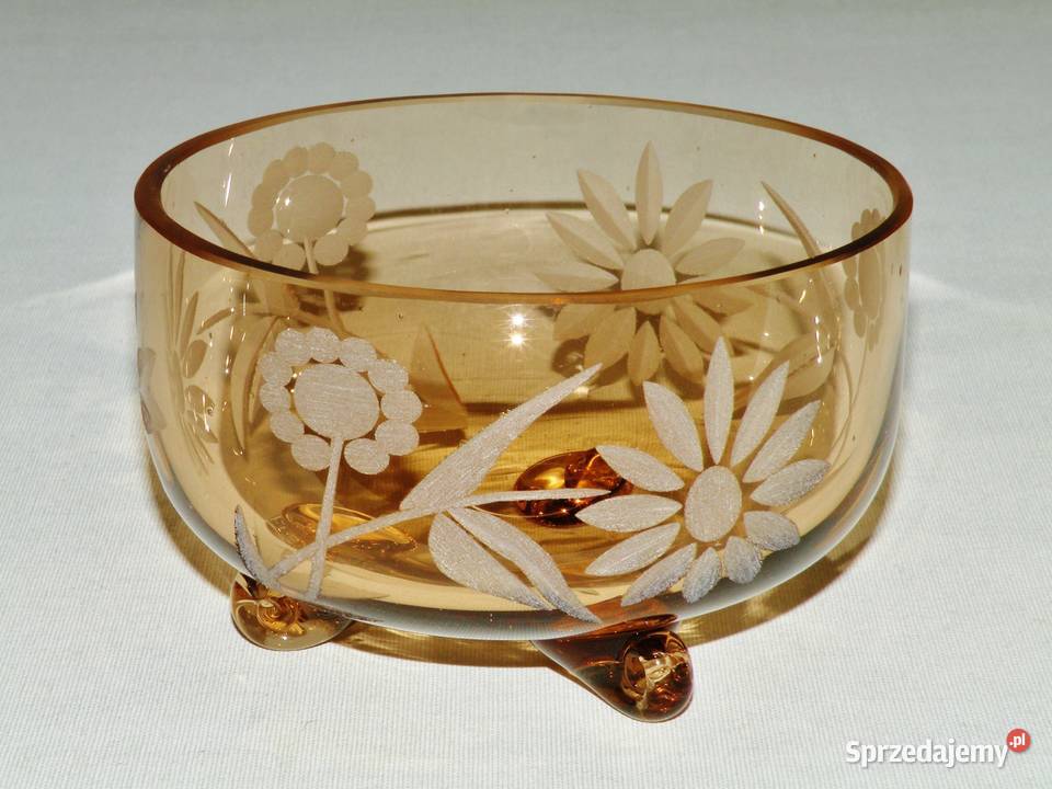 Czarka kryształowa ze szlifem ręcznym z lat 70ch Bydgoszcz