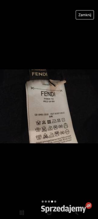 Płaszcz Fendi czarny Tomaszów Mazowiecki