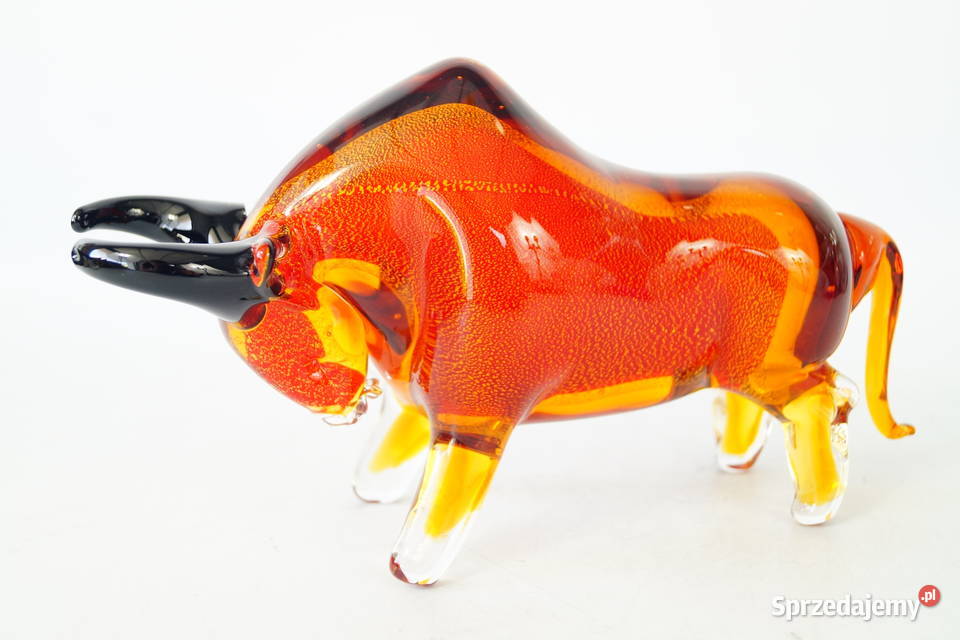 Figura Murano style BYK BYCZEK czerwony giełda sprzedam